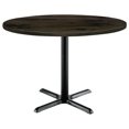 thumbnail image 6 of KFI Studios Urban Loft 2.5' Round Dining Table, Barnwood, Black X Base, 6 of 6