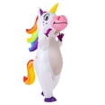 thumbnail image 2 of Creations Disfraz inflable de unicornio de cuerpo entero Disfraz de Halloween de lujo con bomba de aire - Talla para adultos 155-190 cm, 2 of 5