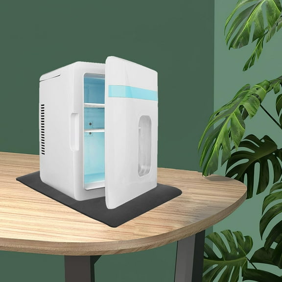 HOOWIFFY Black Silicone Refrigerator Mat Multipurpose Drip Tray Non- Kitchen Shelf Liner Protector