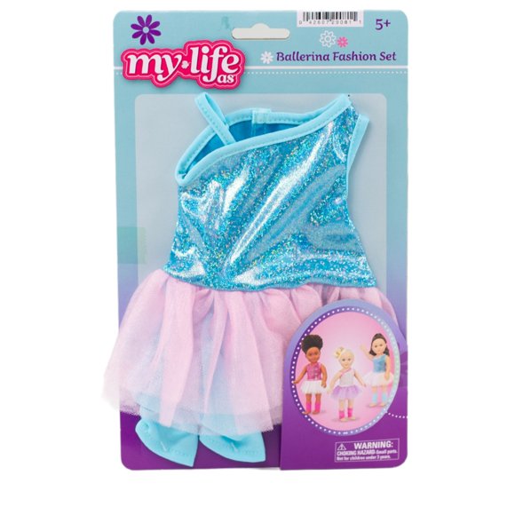 My Life As Ballerina Fashion Set for 18-inch Doll, 3 Pieces Included, Blue and Pink
