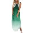 thumbnail image 2 of Lenago Robes de Printemps Grande Taille pour Femmes 2023 Robe Longue Sans Manches à Col Rond Imprimée pour Femmes Robes d'Été de Plage en Liquidation, 2 of 5