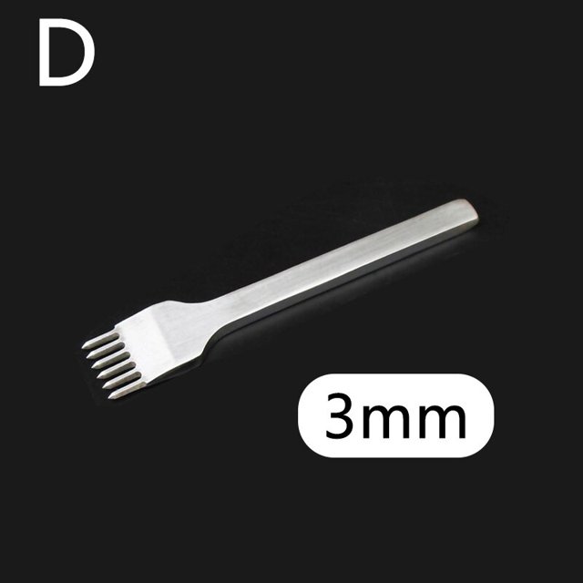 1 pieza de herramienta de artesanía de cuero, punzón espaciador, cincel de agujero de 3/4/5/6mm, costura de costura DIY, herramientas de artesanía de cuero, herramienta de mano DIY Tan Jianjun unisex