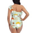 thumbnail image 5 of Gaeub Mushroom Bee Women's One Shoulder Ruffle Tummy Control Swimwear for Swimming Surfing Beach Party - Medium, 5 of 8