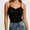 Black, variant on Women's Lace Trim Ruched Front Tank Top,Slim Fit Spaghetti Strap Camisole with V Neck,Ribbed Knit Cami for Layering,Sexy Going Out Tops,Summer Casual Sleeveless Blouses White S