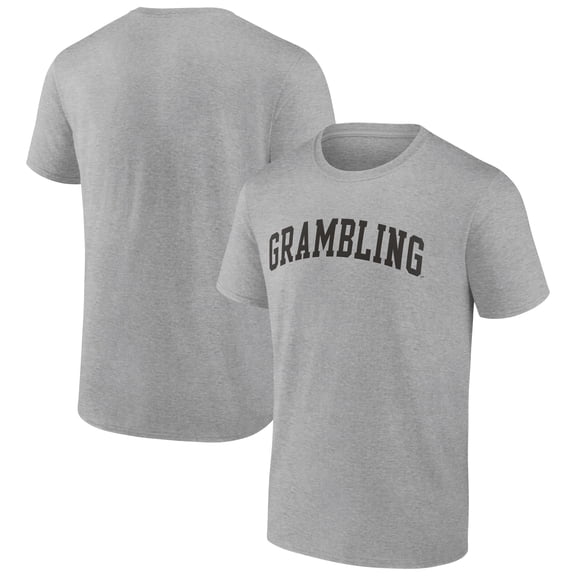 Men's Heather Gray Grambling Tigers Basic Arch T-Shirt
