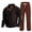 Coffee-A#18085bb, variant on Hearthz Men's Sweatshirt Suit 2 Piece Outfit Corduroy Button Elbow Patch Henley Shirt and Cargo Pants Fall Winter Athletic Mens Jogging Suits 2 Piece Set