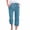 Blue, variant on Bigersell Workout Capris for Women Capris Pants for Women Casual Summer Cotton Linen 3/4 Pants Wide Leg Capris Lightweight Baggy Cropped Trousers Black 3xl