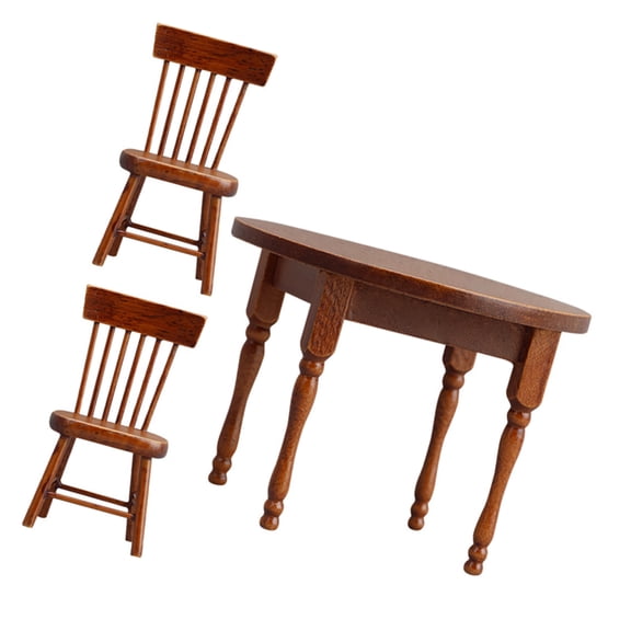 1/12 Scale Dollhouses Furniture Set of Desk and Chair Model Figure for Miniature Model Dining Room Scene Landscape