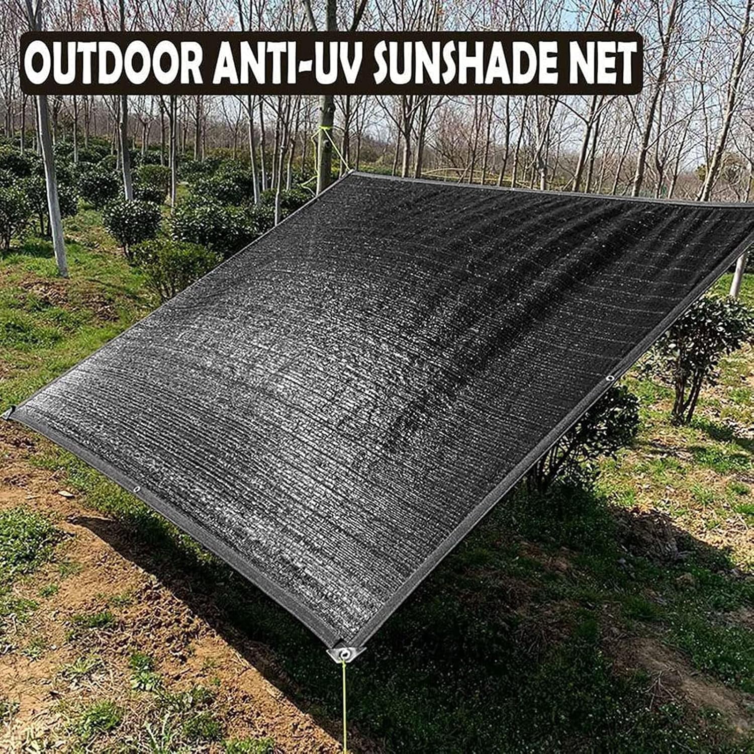 Shade Cloth for Garden,80% Mesh Tarp with Grommets for Plant Cover,6.5X3.2 FT Patio Canopy Garden Pergola Car Barn Kennel,Black