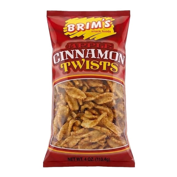 Brim’s Apple Cinnamon Twists, Sweet & Crunchy Cinnamon Corn Snacks, 4 oz