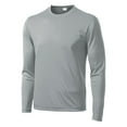 thumbnail image 5 of Mens Long Sleeve PosiCharge Competitor Polyester Tee Shirt Silver S, 5 of 8
