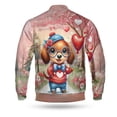 thumbnail image 2 of Happy Valentine’s Day Adorable Dachshund Puppy Holding Heart Balloon All Over Print 3D Baseball Jacket Wiener Dog Lover Gifts Idea Bomber Jacket Softball - 00030, 2 of 6