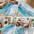 thumbnail image 6 of Abstract Waves Washable Area Rugs 4'x6', Spray Beach Ocean Watercolor Low Pile Throw Living Room Rug Non-Slip Sturdy Edge Binding Carpet for Indoor Entryway Bedside Kitchen, 6 of 9