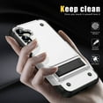 thumbnail image 5 of Designed for Samsung Galaxy S24 Plus Case, with Hidden Kickstand Military Grade Drop Protection Dustproof Hybrid Hard PC Kickstand Phone Case Cover for Men Women for S24 Plus, White, 5 of 7