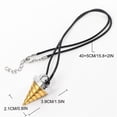 thumbnail image 3 of Gurren Lagann Drill Pendant Necklace, Anime Cosplay Jewelry for Men, Leather Chain with Drill Charm, Fan Gift for Him (1 x Necklace), 3 of 5