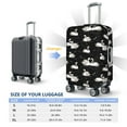 thumbnail image 6 of Lsque Swan And Dragonflies Printed Luggage Cover, Travel Luggage Protector,Scratch and Dirt Resistant, Fits 18-32 Inch Luggage - X-Large, 6 of 9