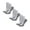 Quarter White/Gray, variant on 12-Pack Unisex Cotton Athletic Running Low-Cut Cushioned Socks 9-11, White/Gray