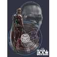 thumbnail image 2 of Women's Marvel The Falcon and the Winter Soldier Close-Up Falcon  Graphic Tee Navy Blue 2X Large, 2 of 5