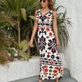 thumbnail image 3 of Bohemian Pattern Vestido Sin Mangas Para Mujer, Traje De, Ropa De Cumpleaños, Verano, 3 of 5