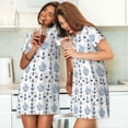 thumbnail image 4 of Fuzoiu Sea Vacations Print Women Nightgowns, Soft Comfy Lightweight Short Sleeves Sleepwear,Crew Neck Loungewear, 4 of 6