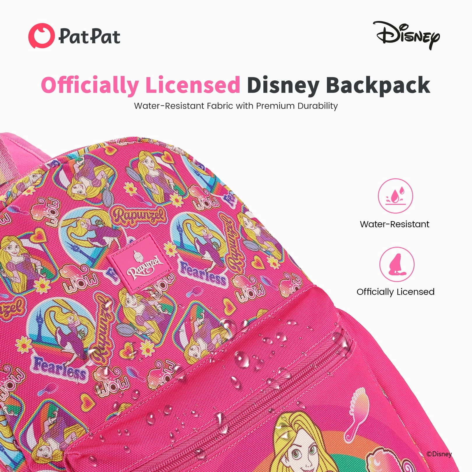 Disney Princess Rapunzel Toddler Backpack Girls Kids School Backpack Back to School Gift
