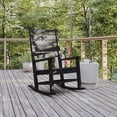 thumbnail image 2 of Flash Furniture Manchester Contemporary Rocking Chair, All-Weather HDPE Indoor/Outdoor Rocker in Black, 2 of 12