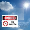 thumbnail image 6 of (2 Pack) No Smoking OSHA Danger Sign 14 Inch X 10 Inch Vinyl Label Decal Sticker Weather Resistant, UV Protected for Workplace, Business, and Construction Site, Made in the USA, 6 of 7