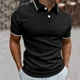 thumbnail image 2 of FUZHIQ Men's Slim Fit Short Sleeve Polo Shirts Contrast White Collar , Breathable Soft Lightweight Multi Colors for Summer Golf Business Daily Wear,XXL, 2 of 9