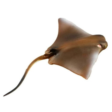 WHAMVOX Realistic Simulation Sea Animal Figures Made of Plastic for Kids Playing Coffee Color Small Size