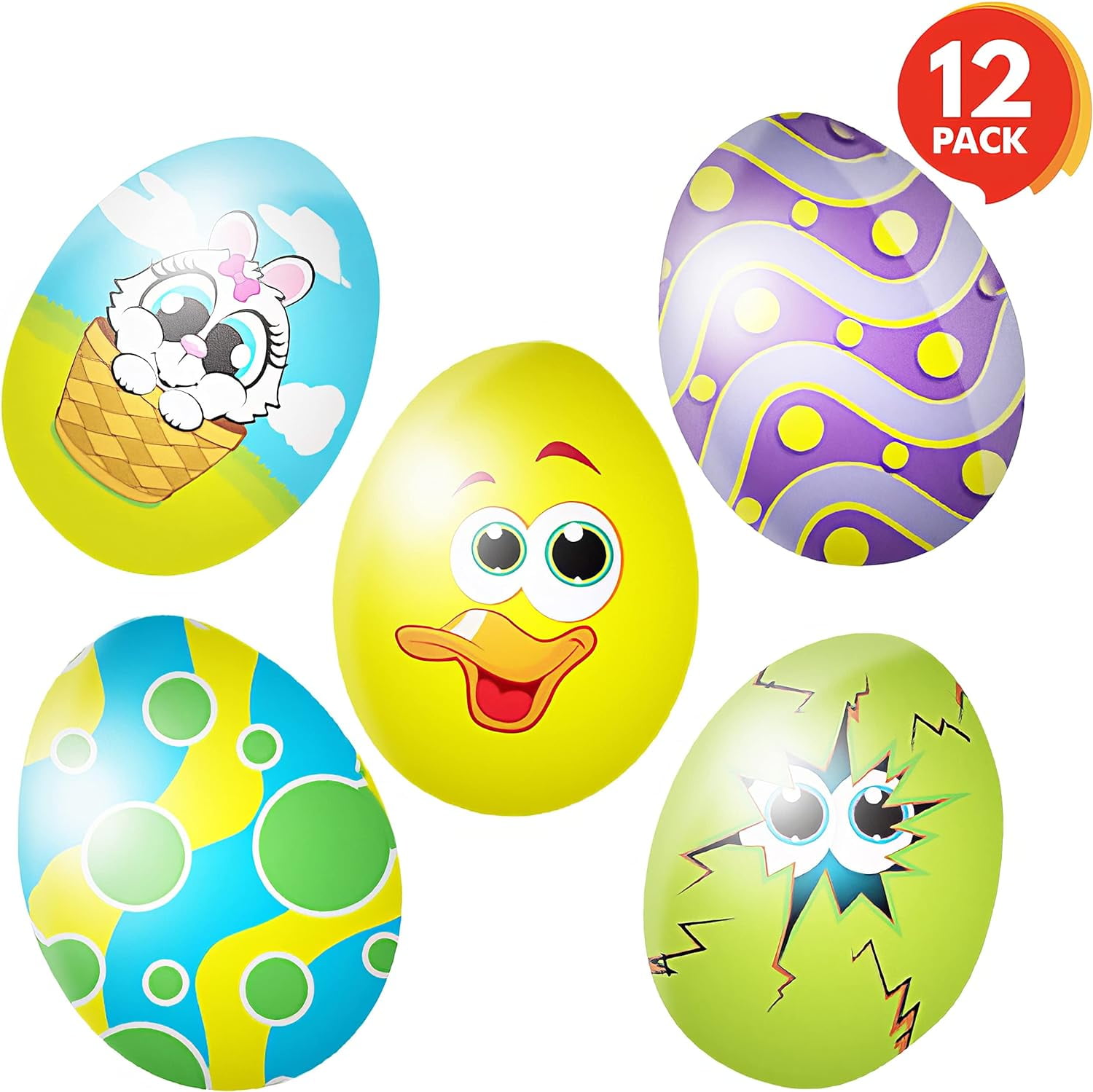 ArtCreativity  Squishy Egg Toys, 12 Pack, Slow Rising