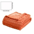 thumbnail image 3 of Oefntac Blanket Striped Suede Blanket 39x59 Inch,Gray Green Orange,Office Bed Sofa Throw,Thick Soft Warm Nap Bedroom Decor, 3 of 7