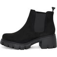 thumbnail image 2 of Jtelle: Dance- Womens Platform Ankle Boots Elastic Chunky Block Heel Chelsea Booties Lug Sole Combat Shoes (Black Imsu, 11), 2 of 6
