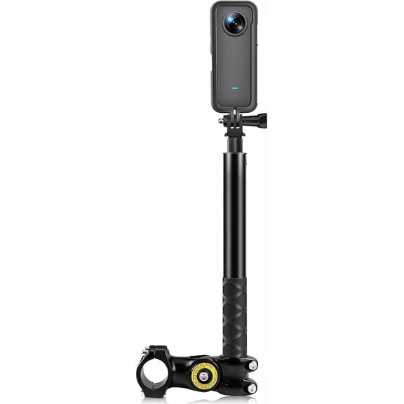 Motorcycle Bicycle Selfie Stick, Third Person Perspective Handlebar Mount Camera Bracket for Ride Tracking Shooting for GoPro Hero 12/11/10/9/8 X5 / X4 / X3 ONE X/ONE Action Camera