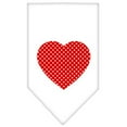 thumbnail image 2 of Pet and Dog Bandana Screen Printed, "Red Swiss Dot Heart", 2 of 10