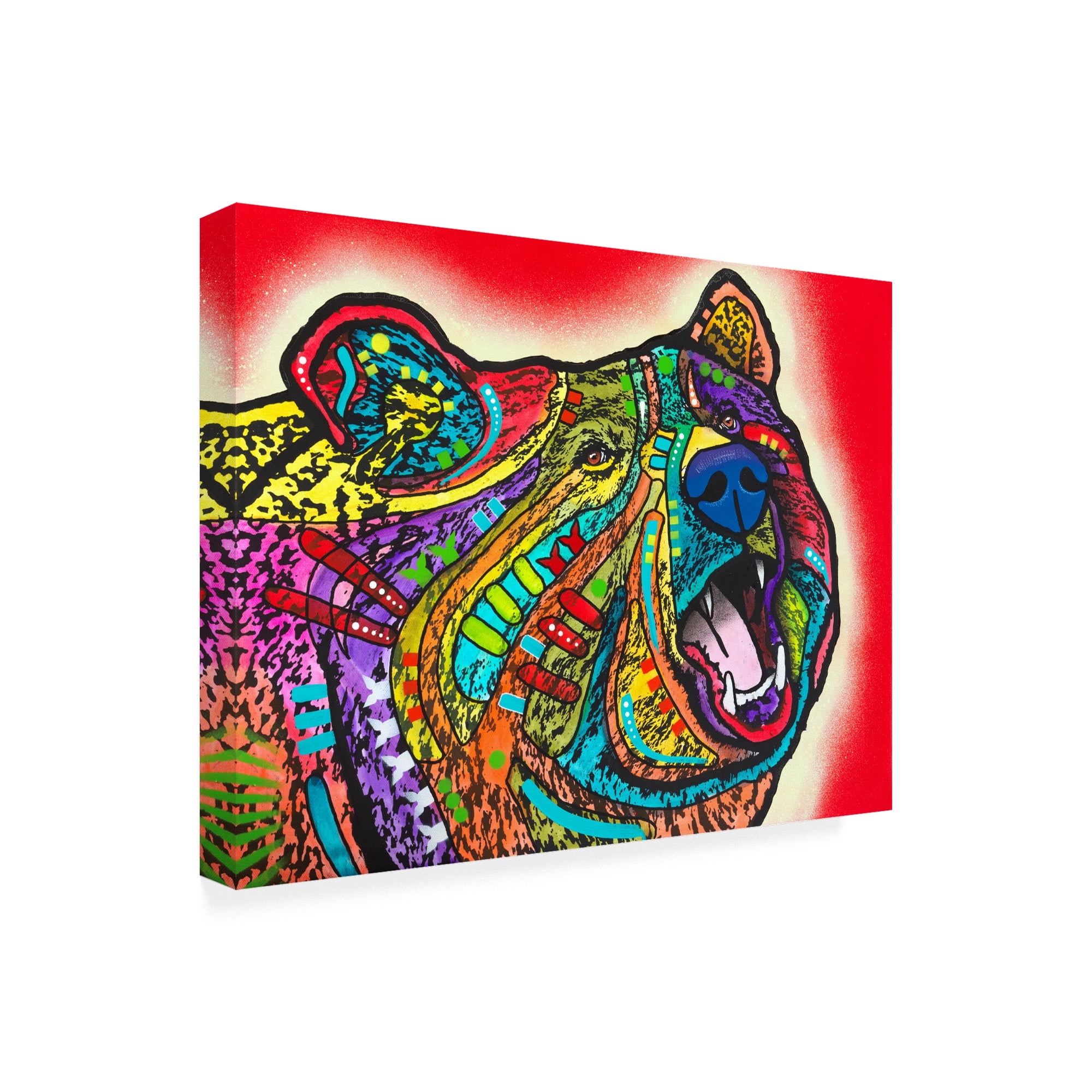 Trademark Fine Art 'Roaring Bear' Canvas Art by Dean Russo