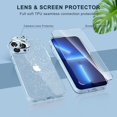 thumbnail image 3 of IBAOLEA Sparkly Glitter Case for iPhone 13 Pro Max 6.7 Inch with Screen Protector[2 Pack] + Camera Lens Protector[2 Pack], Soft Protective Clear Cases for Women Girls Cute Shockproof Bling Cover, 3 of 7