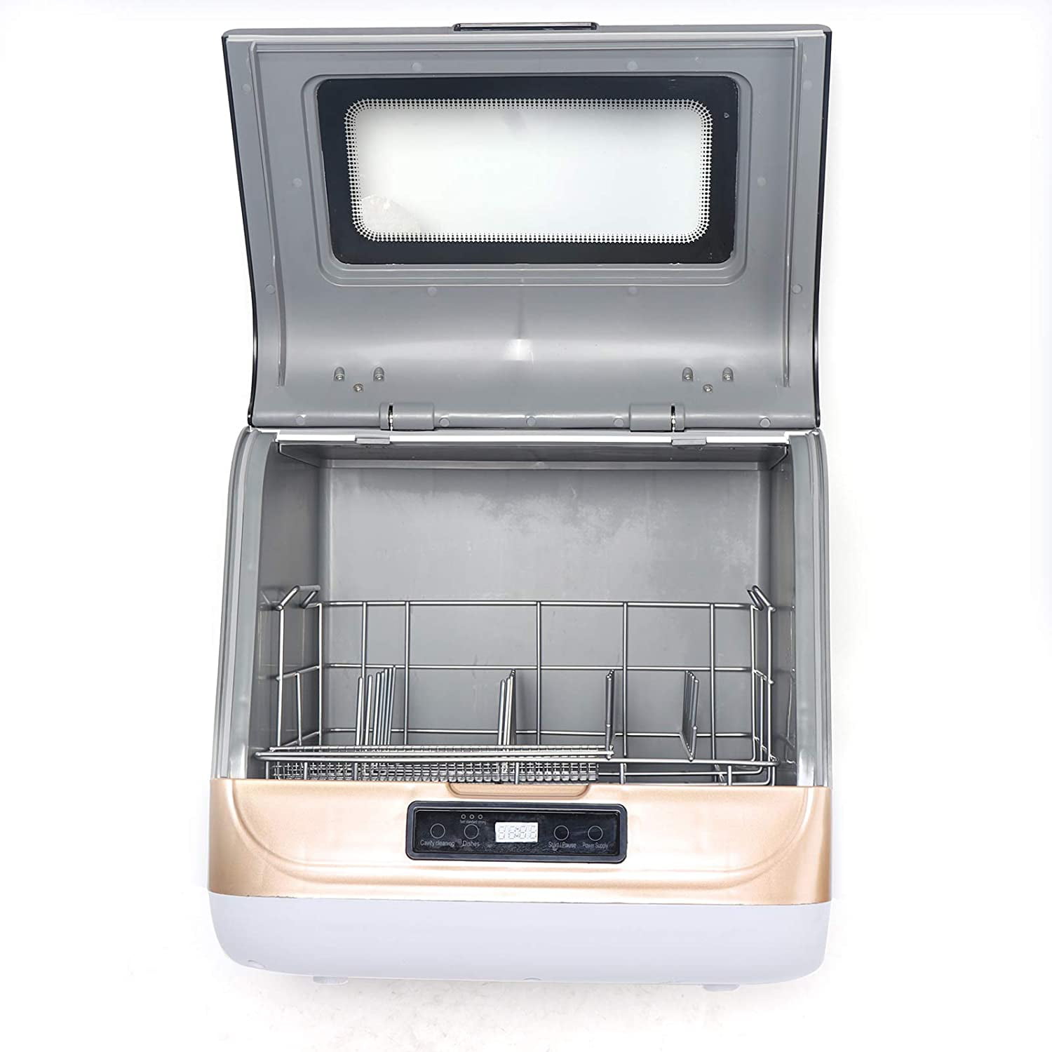 5-Liter Compact Portable Countertop Dishwasher 360° Streak-Free Deep Cleaning 