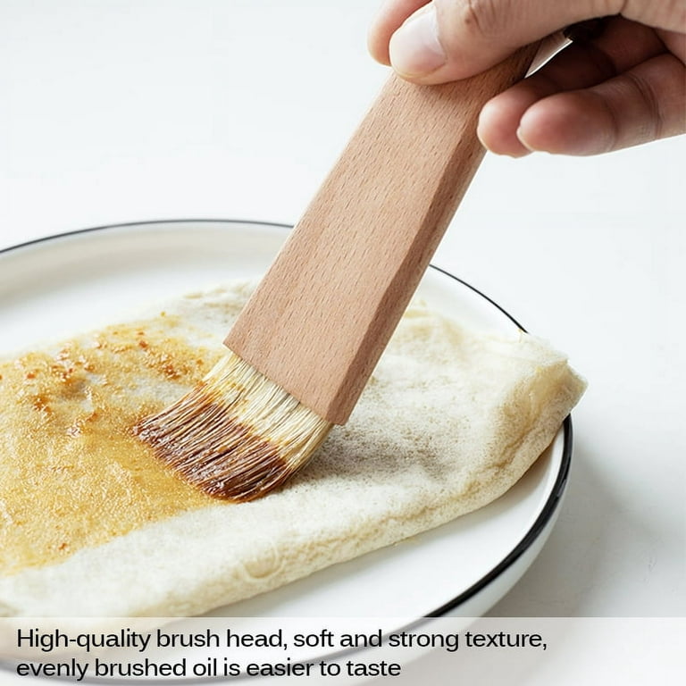 Kitchen Oil Brushes Basting Brush Wood Handle BBQ Grill Pastry Brush Butter  Sauce Brush Baking Cooking Tools