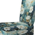 thumbnail image 4 of Designart "Blue Calm Gardens IV" Blue Abstract Upholstered Accent Chair - Modern Arm Chair For Bedroom, 4 of 7