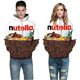 thumbnail image 2 of Sudadera con capucha holgada con estampado 3D de Nutella Food para hombre y mujer, estilo hip hop, informal, de gran tamaño, nueva y divertida de 2024, 2 of 4