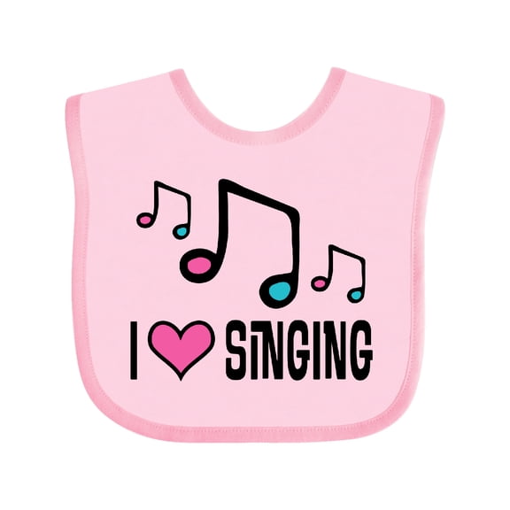 Inktastic Choir Singer Music I Love Singing Girls Baby Bib