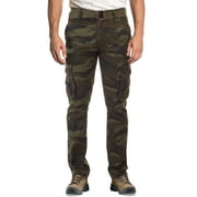 X RAY Men's Tactical Cargo Pants Slim Fit Deep Pockets Pant for Travel Outdoor Hiking Construction Work, Size 30Wx31L, Olive Camo