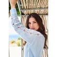 thumbnail image 6 of Roaman's Women's Plus Size Pointelle Sleeve Pullover, 6 of 6