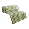 thumbnail image 2 of Honeeladyy Flannel Fleece Throw Blanket, All Season Solid Color Lightweight Super Soft Thickened Multifunctional Cozy Blanket for Bed or Couch, Green, 39.37×27.56in, 2 of 6