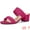 Hot Pink, variant on Unique Bargains Women's Block Heel Dual Straps Slide Sandals
