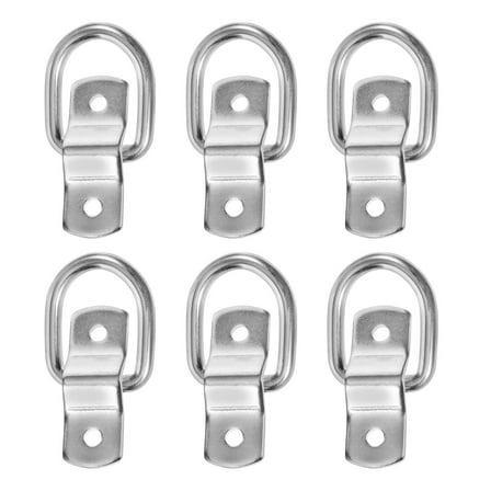 LOLIPPYY 6Pcs Tie Down Lashing Ring Carbon Steel Heavy Duty Anchor for Truck Car Silver