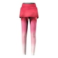 thumbnail image 4 of Frostluinai Womens Duble Layered Yoga Pants High Waist Stretch Workout Leggings Lounge Gradient Athletic Leggings with Pocket Gifts, 4 of 5
