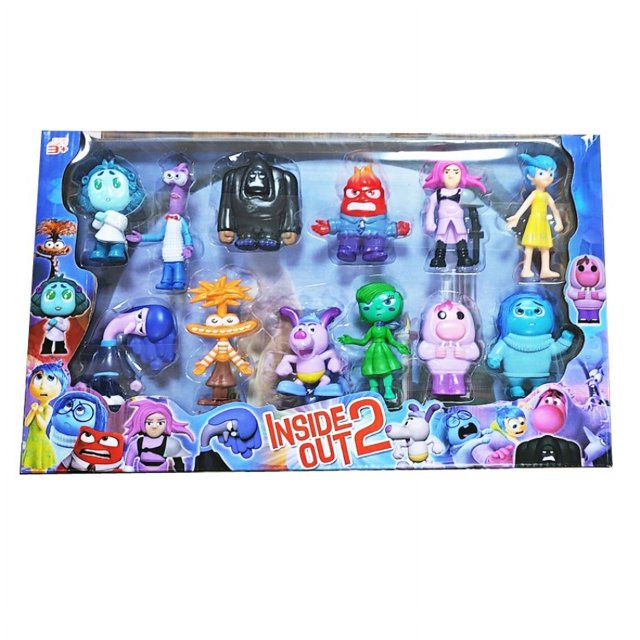 Bandai-figura de acción de película de dibujos animados para Niños, juguete de 2 cajas, Joy, ansiedad, terror, ASCO, miedo, regalo, 12 unidades por Set