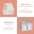 thumbnail image 4 of Cotton Linen Drawer Organizer Bins Set of 2 - No Lid Clothes Storage Drawers, Fabric Foldable Stackable Organizers for Closet Bedroom Dorm Underbed Storage, 4 of 4