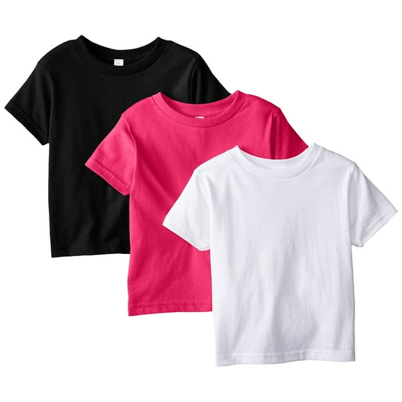 Clementine Short Sleeve Basic T-Shirts, 3-pack (Toddler Girls)